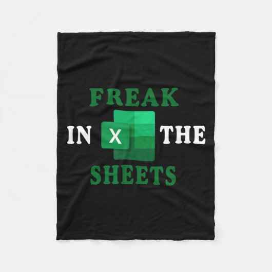 Freak In The Sheets, accountant grappige spreadshe Fleece Deken (Voorkant)