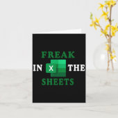 Freak In The Sheets, accountant grappige spreadshe Kaart (Gele Bloem)