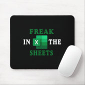Freak In The Sheets, accountant grappige spreadshe Muismat (Met muis)
