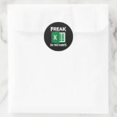 Freak In The Sheets, accountant grappige spreadshe Ronde Sticker (Tas)