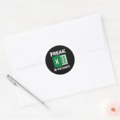 Freak In The Sheets, accountant grappige spreadshe Ronde Sticker (Envelop)