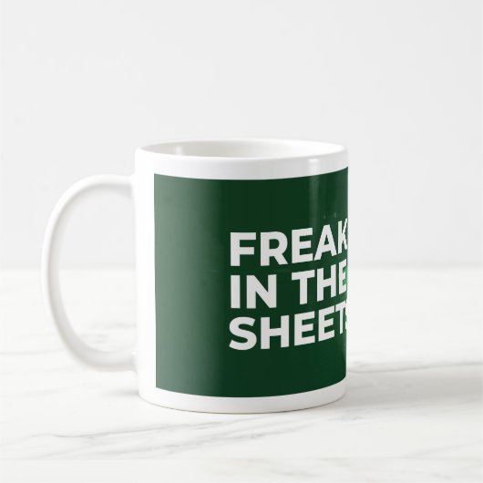 Freak in the Sheets Funny Excel Coffee Mok (Links)