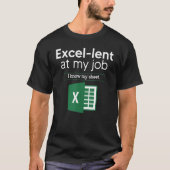Freak in vellen spreadsheet Excel accountant T-shirt (Voorkant)