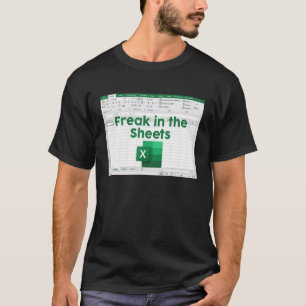 Freak in vellen spreadsheet Excel accountant T-shirt