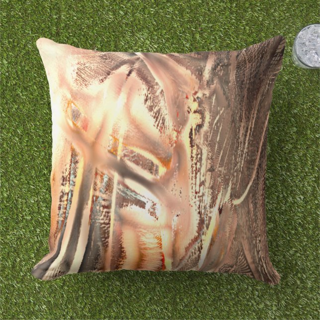 Freak-koraaltextuur en zeer ruwe digitale uitsnede buitenkussen (Gras)