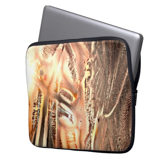 Freak-koraaltextuur en zeer ruwe digitale uitsnede laptop sleeve (Voorkant Links)