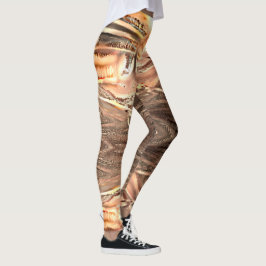 Freak-koraaltextuur en zeer ruwe digitale uitsnede leggings