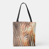 Freak-koraaltextuur en zeer ruwe digitale uitsnede tote bag (Achterkant)