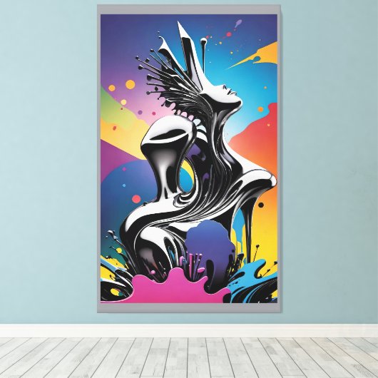 Freak Matching beroemd gemaakt door Ken Gage Surre Canvas Afdruk (Insitu (Houten vloer))