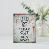 Freak Out en run-out Halloween Briefkaart (Staand voorkant)