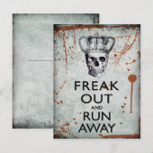 Freak Out en run-out Halloween Briefkaart (Voorkant / Achterkant)