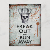 Freak Out en run-out Halloween Briefkaart (Voorkant)
