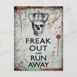 Freak Out en run-out Halloween Briefkaart