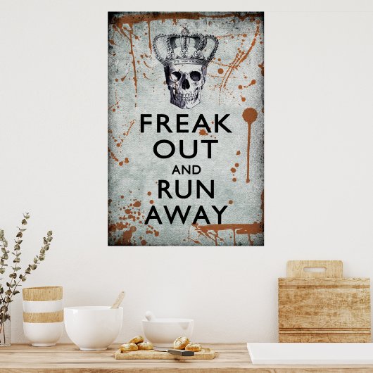Freak Out en run-out Halloween Poster (Keuken)
