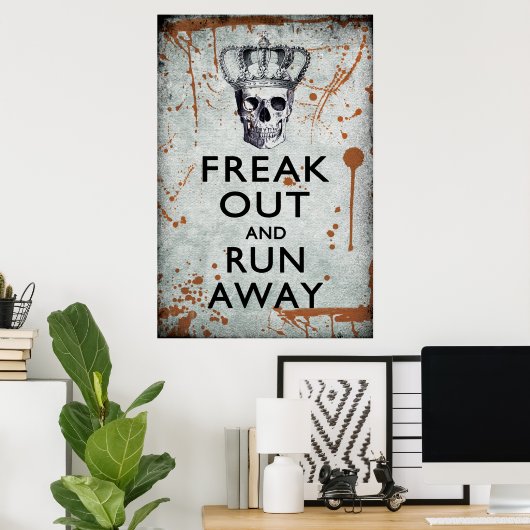 Freak Out en run-out Halloween Poster (Thuiskantoor)
