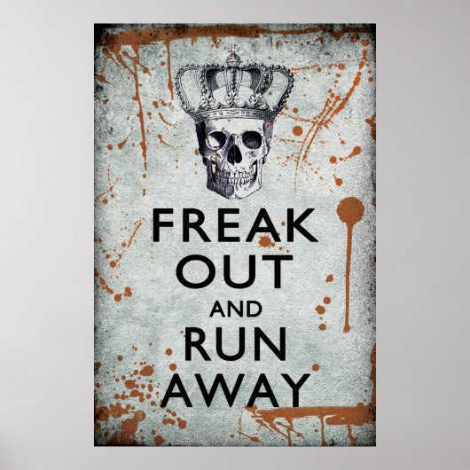 Freak Out en run-out Halloween Poster (Voorkant)