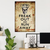 Freak Out en run-out Halloween Poster (Thuiskantoor)