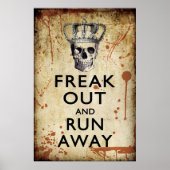 Freak Out en run-out Halloween Poster (Voorkant)
