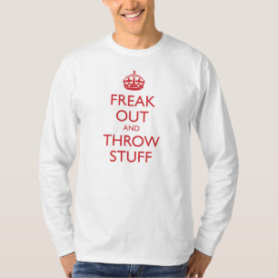 Freak Out en Throw Stuff (klassiek rood) T-shirt