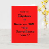 "Freak Out je buren kaart (Gele Bloem)