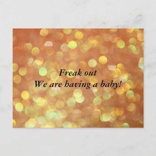 Freak out We hebben een baby! Aankondigingskaart (Voorkant)