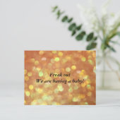 Freak out We hebben een baby! Aankondigingskaart (Staand voorkant)