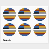 Freak Pride Flag Ronde Sticker (Vel)