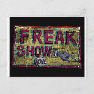 Freak Show  banner Briefkaart