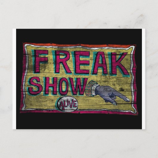 Freak Show  banner Briefkaart (Voorkant)