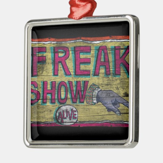 Freak Show banner Metalen Ornament (Links)