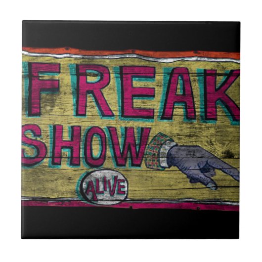 Freak Show  banner Tegeltje (Voorkant)