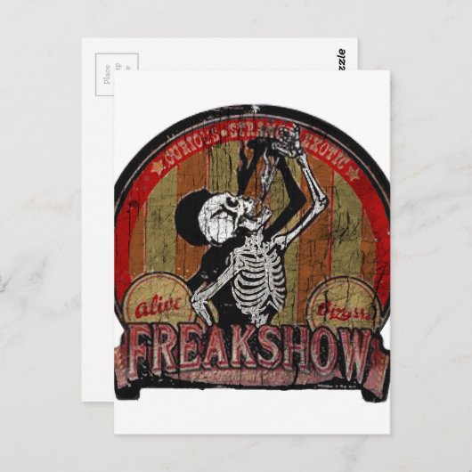 Freak-Show Briefkaart (Voorkant / Achterkant)