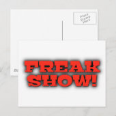 Freak-Show Briefkaart (Voorkant / Achterkant)