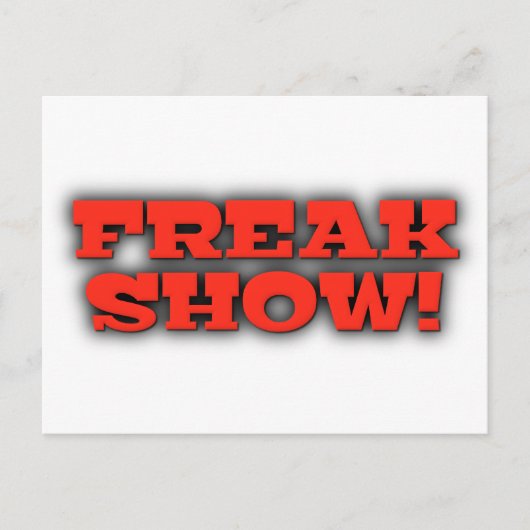 Freak-Show Briefkaart (Voorkant)