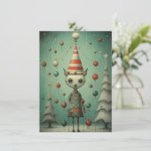 Freak Show Christmas Card Feestdagenkaart (Staand voorkant)