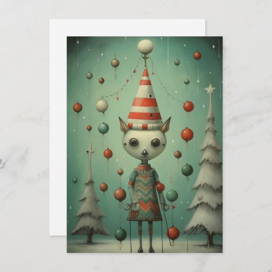 Freak Show Christmas Card Feestdagenkaart (Voorkant / Achterkant)