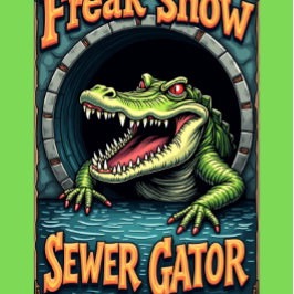 Freak Show Collection Sewer Gator Graphic  T-shirt