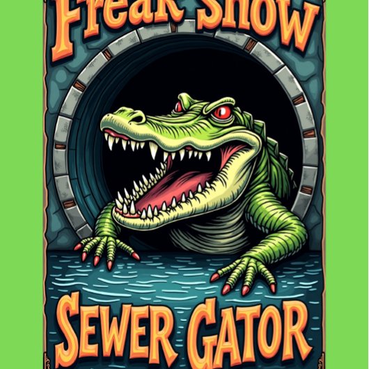 Freak Show Collection Sewer Gator Graphic T-shirt