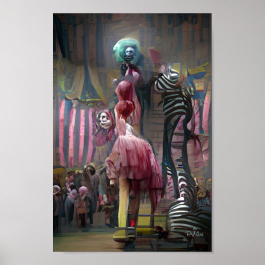 FREAK SHOW fantasy art illustration poster (Voorkant)