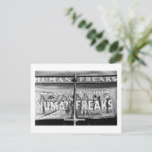 Freak Show, jaren '40 Briefkaart (Staand voorkant)