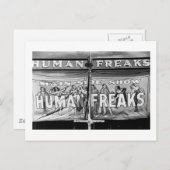 Freak Show, jaren '40 Briefkaart (Voorkant / Achterkant)