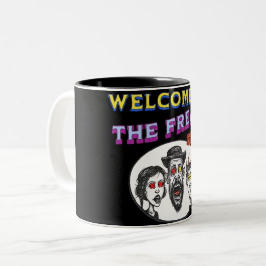 Freak Show Mok Creepy Circus Art (Voorkant links)