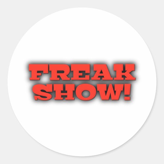 Freak-Show Ronde Sticker (Voorkant)