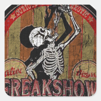 Freak-Show Vierkante Sticker