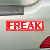 Freak Stamp Bumpersticker (Op auto)