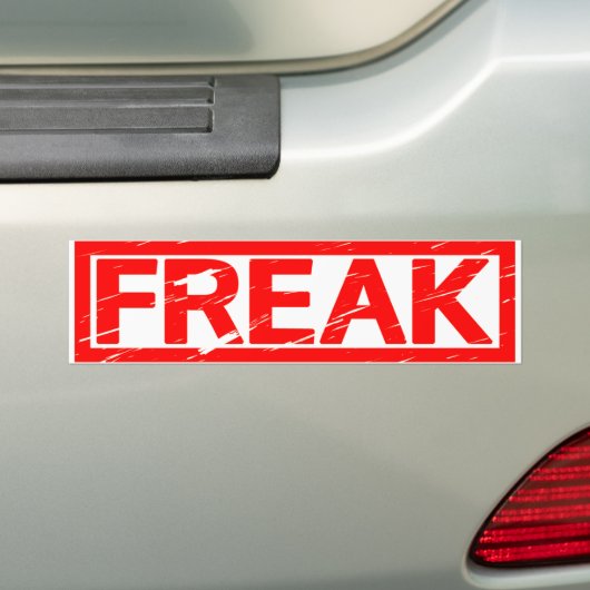 Freak Stamp Bumpersticker (Op auto)