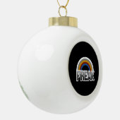 Freak trots keramische bal ornament (Links)
