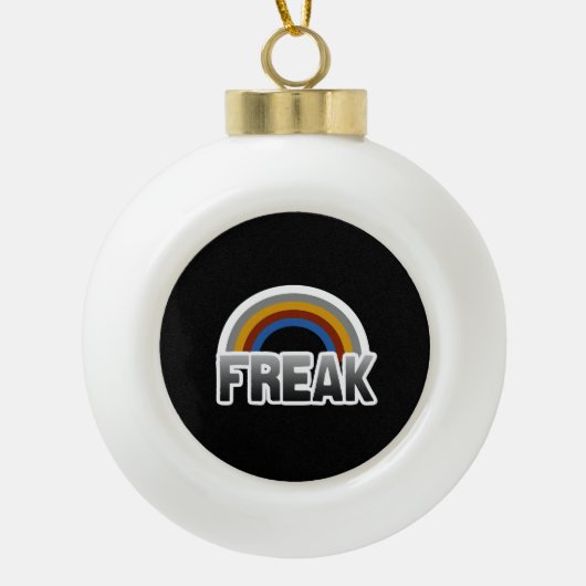 Freak trots keramische bal ornament (Voorkant)