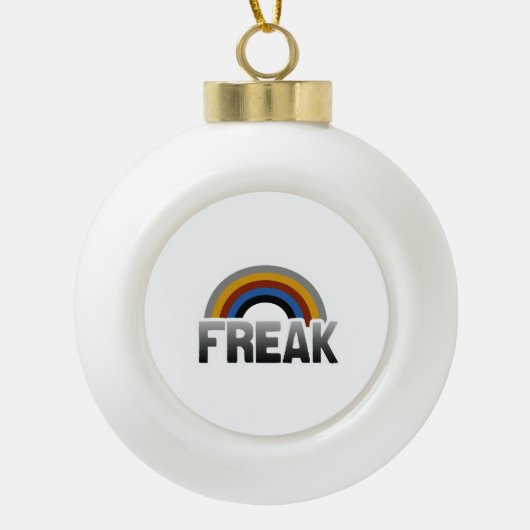 Freak trots keramische bal ornament (Voorkant)