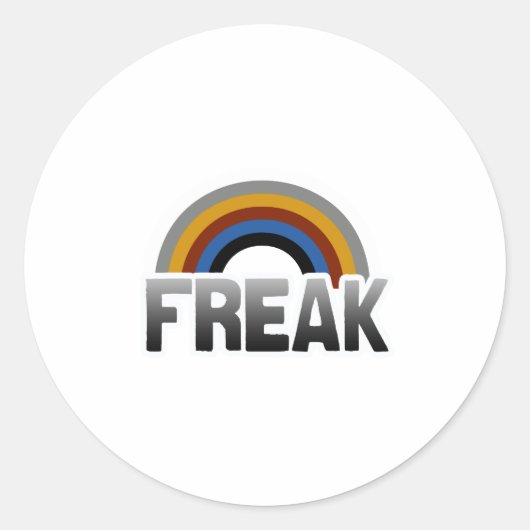 Freak trots ronde sticker (Voorkant)